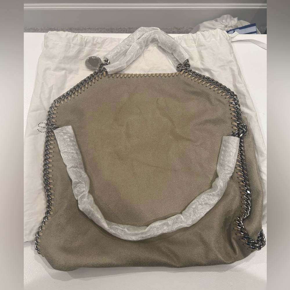 Stella McCartney green/grey Falabella Bag , Chain Detail brand new from Harrods